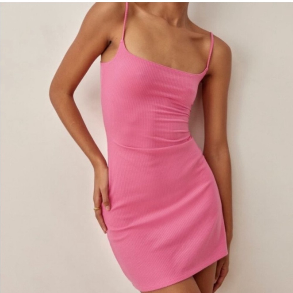 Pink Reformstion mini dress, NWT